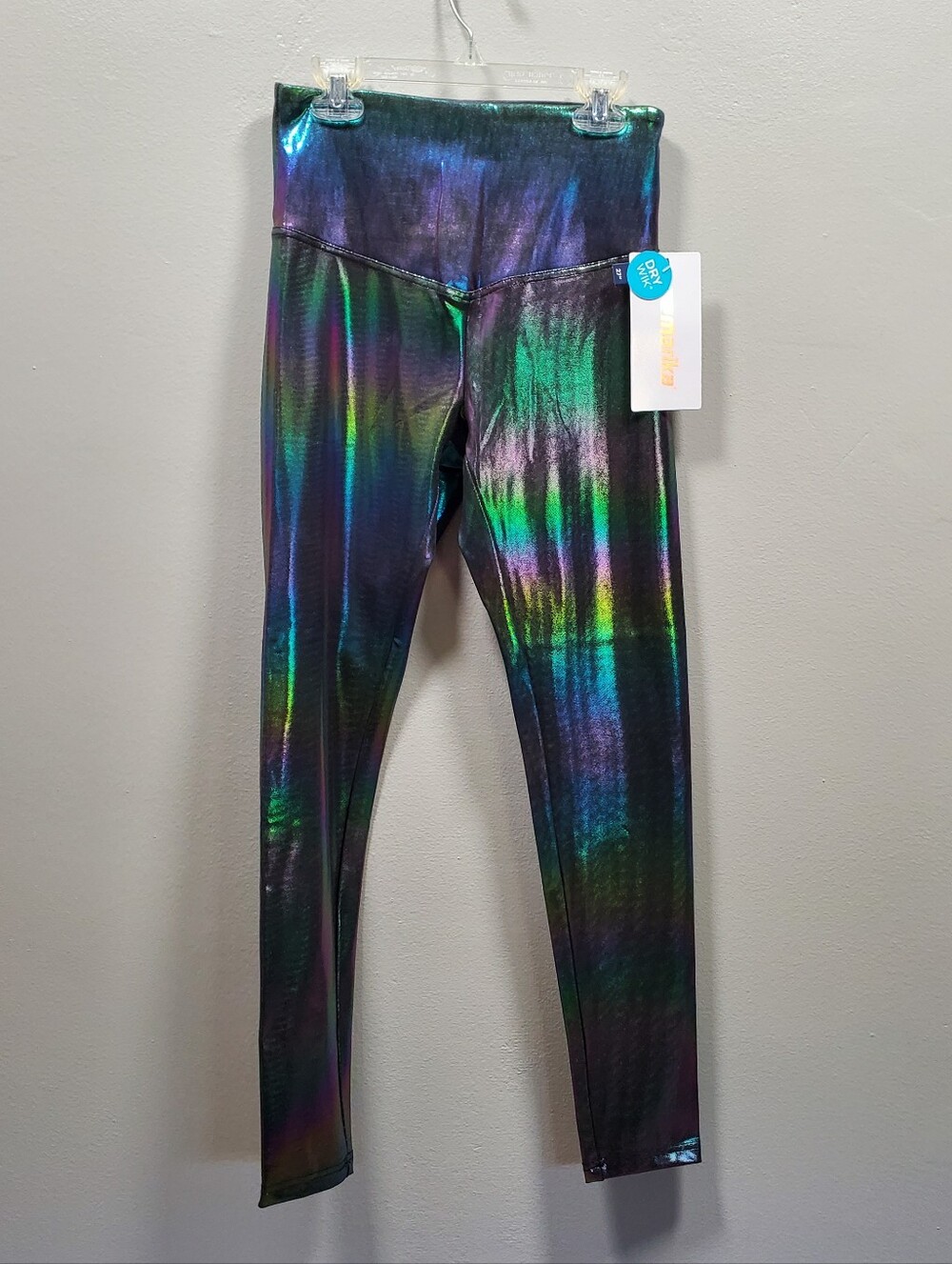 Marika Holographic SMALL Leggings Active Wet Shine Liquid High Waisted Rainbow